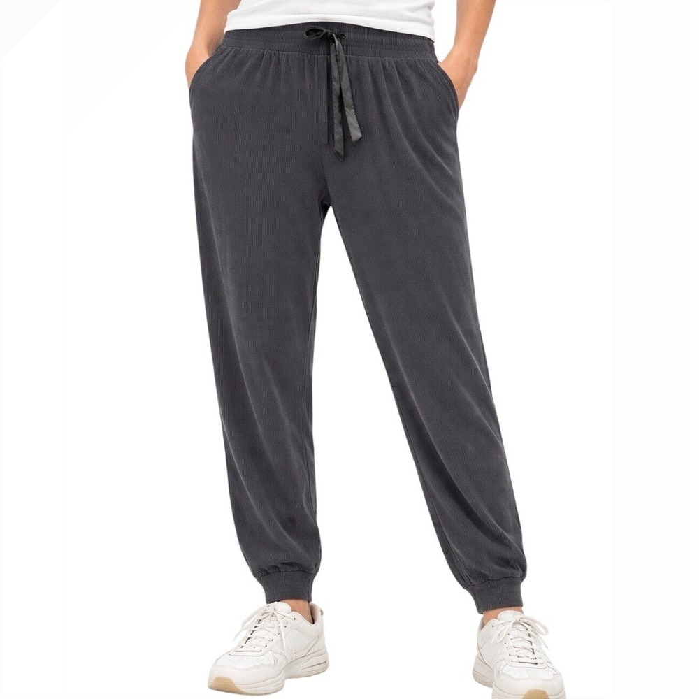Victoria's‎ Secret Ribbed Lounge Jogger Pants Women Gray XL Cozy Casual